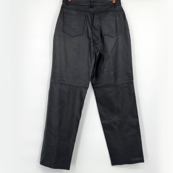 Tower Hill 90s Genuine Leather High Rise Tapered Straight Leg Pants - Picture 2 of 10